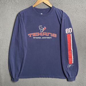 Vintage Y2K Houston Texans NFL T-Shirt Men Large Long Sleeve Print Andre Johnson